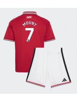 Manchester United Mason Mount #7 Replika Hemmakläder Barn 2026-27 Kortärmad (+ byxor)